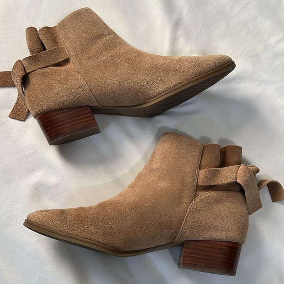 Aerosoles Tan Suede Crosswalk Ankle Boots - Picture 4 of 8